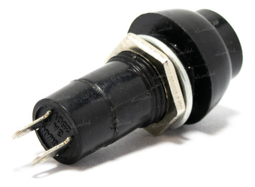20 Pulsadores Retenido Dia: 12mm Redondo 1a 250v Negro 1