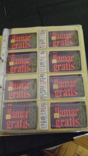 Tarjeta Tel Colecc Telecom Llamar Gratis 0-800 G57 N Gp1 S/l 0