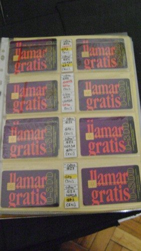 Tarjeta Tel Colecc Telecom Llamar Gratis 0-800 G57 N Gp1 S/l 1