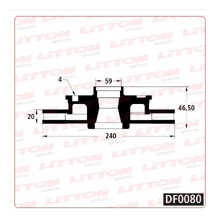 Discos De Freno X2 Delanteros Ventilados Fiat Siena 240 Mm 1