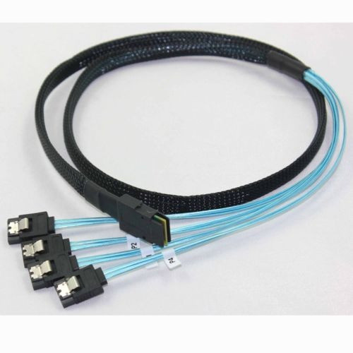 Mini Sas 4i Sff-8087 36p Para 4 Sata 7p Cable, 12gbps, M 1 E 0