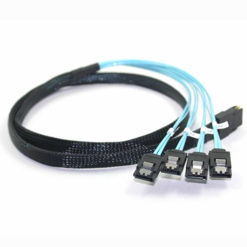 Mini Sas 4i Sff-8087 36p Para 4 Sata 7p Cable, 12gbps, M 1 E 1