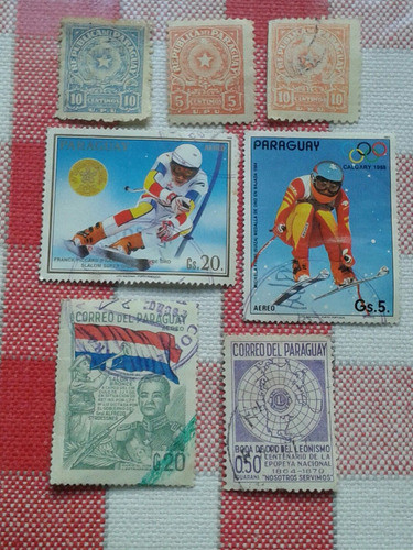 Estampillas De Paraguay.  Lote De 7 0