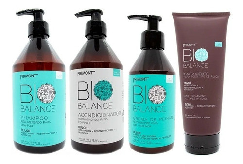 Kit Rulos Primont Bio Shampoo Balsam Mascara Crema Peinado 0