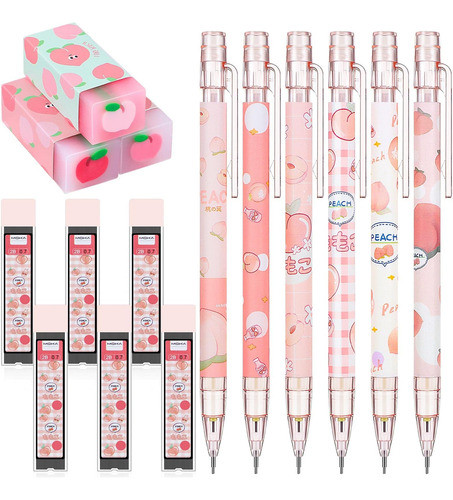 Juego Lápices Mecánicos Kawaii 15 Piezas Que Incluye Lápices 0