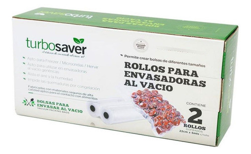 Caja X2 Rollos Gofrados Para Envasadora Al Vacio 22x5 0
