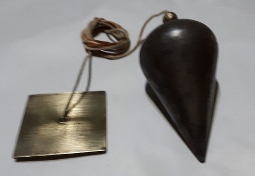 Antigua Plomada Trompo  Albañil De Hierro Y Bronc Colección 0