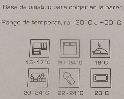 Termometro Analogico Luft Negro Elegante 1