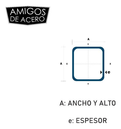 Caño Estructural Cuadrado 30 X 30 X 1.25mm - Barra 6mts - Ha 1