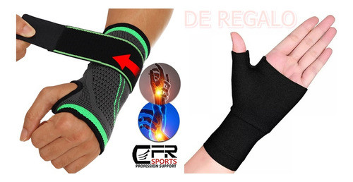 1 Muñequera Tendinitis Compresion + Regalo 1 Muñequera Dedo 0