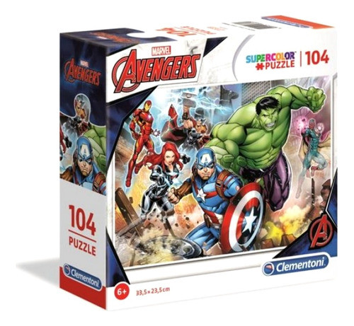 Puzzle Supercolor 104 Piezas Marvel Avengers Clementoni 0