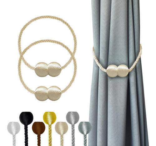 Borlas Magneticas (bola) Para Cortinas 2pcs. Beige 0