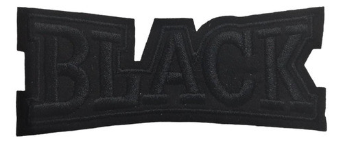 Aplique Frase Black  Bordad Parche Termoadhesivo Plancha 0
