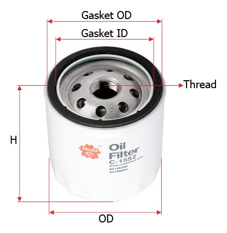 Filtro Aceite Chevrolet Cobalt - 1.8 8v 108cv Nafta 2013 Al 0