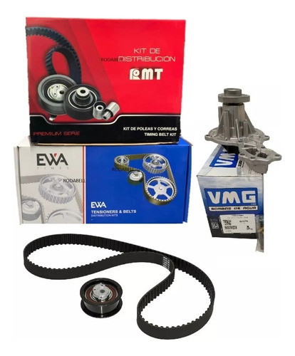 Kit Distribucion Vw Gol Polo Saveiro Caddy 1.9 Sd + Bomba 0
