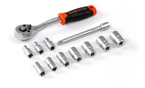 Juego De Bocallaves 12 Piezas Encastre 1/4 Hamilton Jb30 1