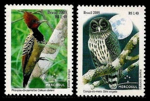 Fauna - Aves Autóctonas - Mercosur - Brasil - Serie Mint 0