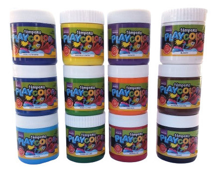 Témpera Playcolor Pote 250g - Varios Colores - V. Urquiza 0