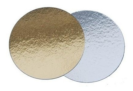 Discos De Cartón Dorado / Plateado De 14 Cm (x 10 Unidades) 1
