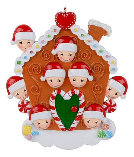 Maxora Adorno De Navidad De Casa De Jengibre Personalizado P 0