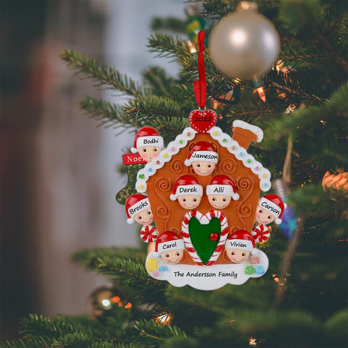 Maxora Adorno De Navidad De Casa De Jengibre Personalizado P 1