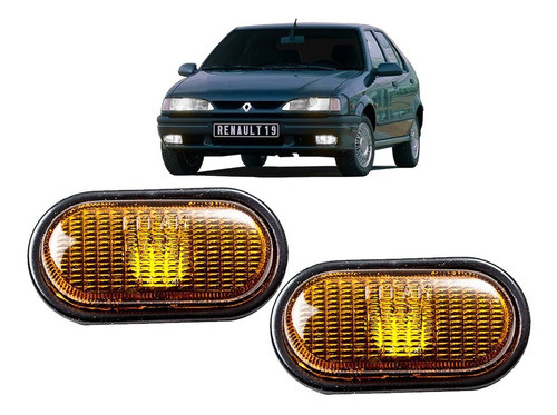 Juego Giros Faros De Guardabarro Renault 19 Ambar 0
