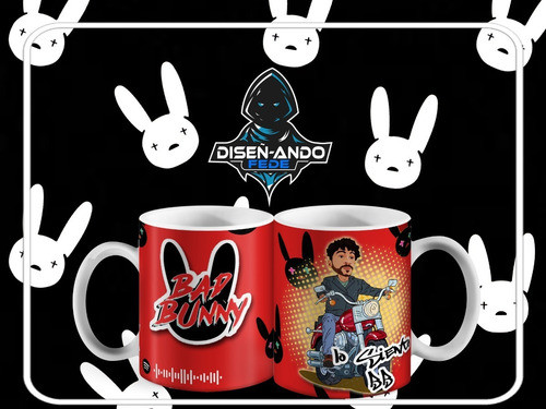 Plantillas Diseños Bad Bunny Para Sublimar Tazas 0