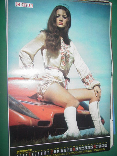 Almanaque Calendario Poster Lamina Corsa Septiembre 1971 0