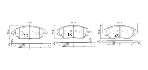 Pastillas Freno Delanteras Chevrolet Onix 1.4 8v Mt 1