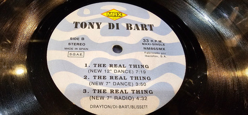 Tony Di Bart The Real Thing Vinilo Maxi 1994 Spain 5 Mixes 1
