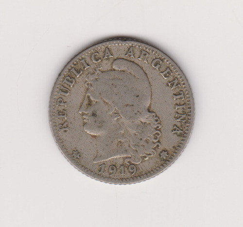 Moneda Argentina 20 Ctvs 1919 Janson 69 Bueno + 0