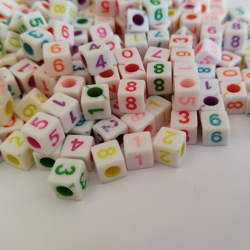 25gr Números Cuadrados - Armado Bijouteria Artesanias 1