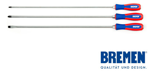 Set Destornilladores Largos 450mm 3pz Bremen 6760 1