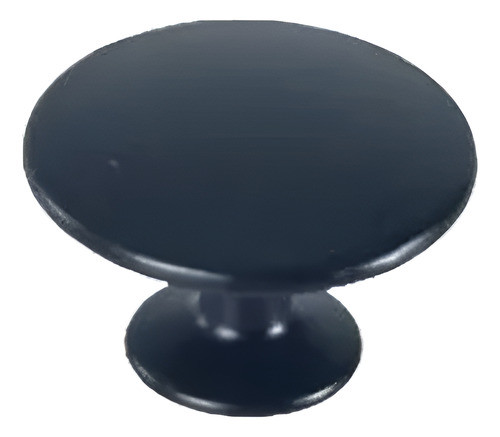 Tirador Manija Pomo Redondo Negro Satinado Mueble Cajón 0