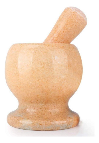 Mortero Marmol Con Machacador Pison Para Moler 0