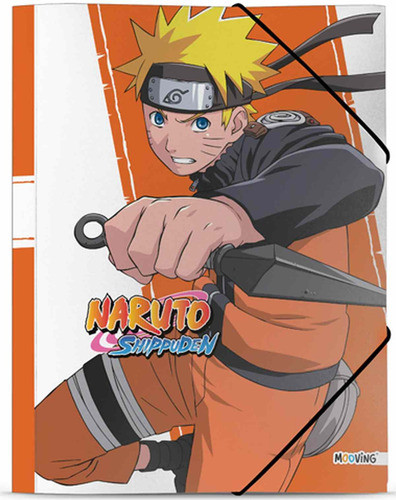 Kit Escolar Mooving Naruto Carpeta+cartu+cuaderno+lapices 1