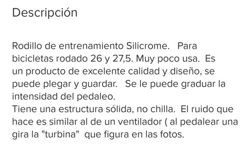 Rodillo Rolo Bicicleta Fija Selicrome 1