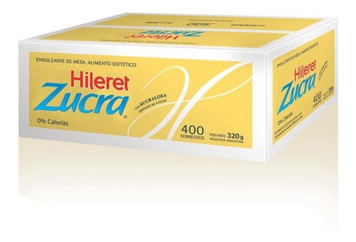 Pack X 12 Unid. Edulcorante  Zucra Sob 400 Un Hileret Edulc 0