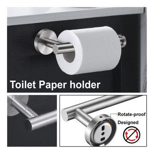 Set De 3 Accesorios Para Baño Niquel Pulido Nolimas -7q9zgj 1