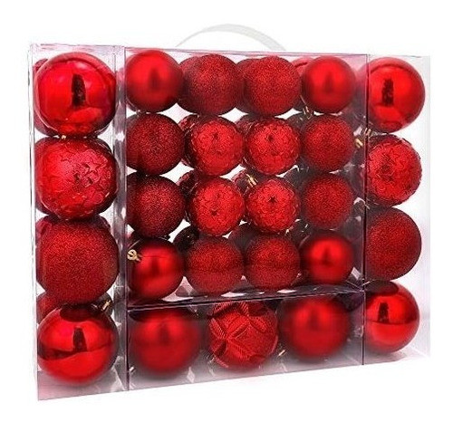 Adornos De Navidad Set De Bolas Rojas (pack De 87) 1