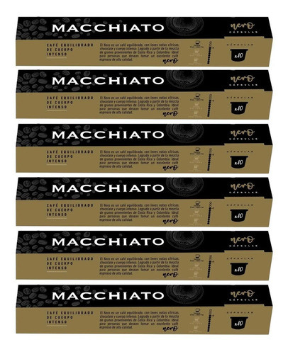 Capsulas De Cafe Macchiato Nero Pack X60 0