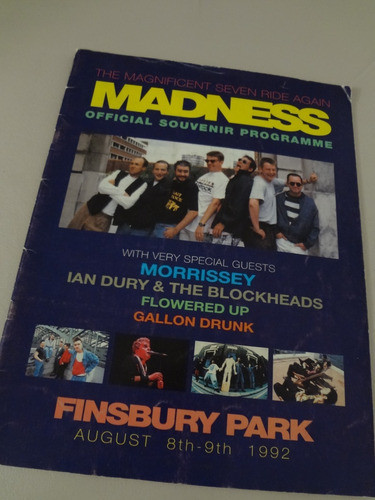 Madness Tourbook Y Entrada Madstock Finsbury Park Uk 0