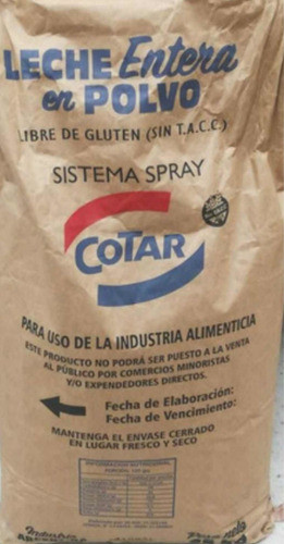 Leche En Polvo Entera Cotar X 25kg - Mataderos - 0