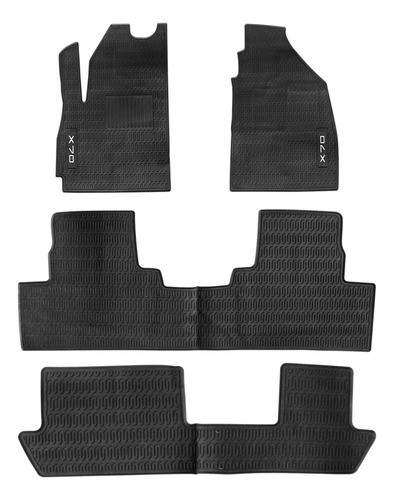 Juego Alfombras Spaco Látex Jetour X70 Negro 0