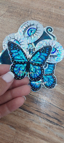 Stickers Holograficos Personalizados 12 X 12cm De 50 Unid 1