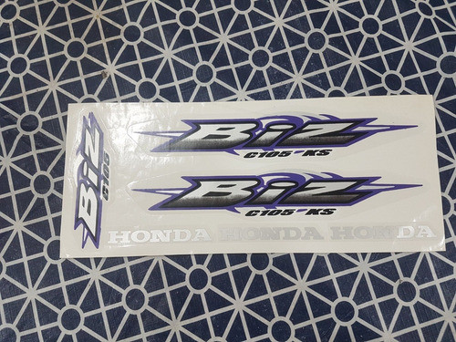 Kit De Calcos  Honda Biz C 105 Ks Letras Violeta 0