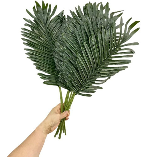 Rikyo 10 Plantas Hojas Palma Artificiales 22 Pulgadas Con 0