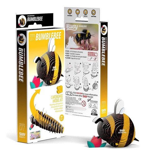 Eugy Bumblebee 3d Puzzle, 24 Piezas Ecológicas Rompecabezas 1