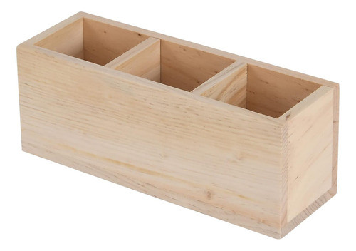 Organizador De Escritorio Dedoot De Madera 3 Compartimentos 0