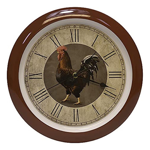 Rooster Farmhouse Collection Vintage Natural Brown 13 Inch S 0